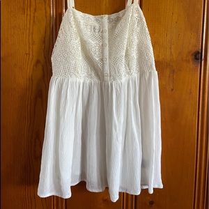 Torrid Ivory/off white babydoll tank